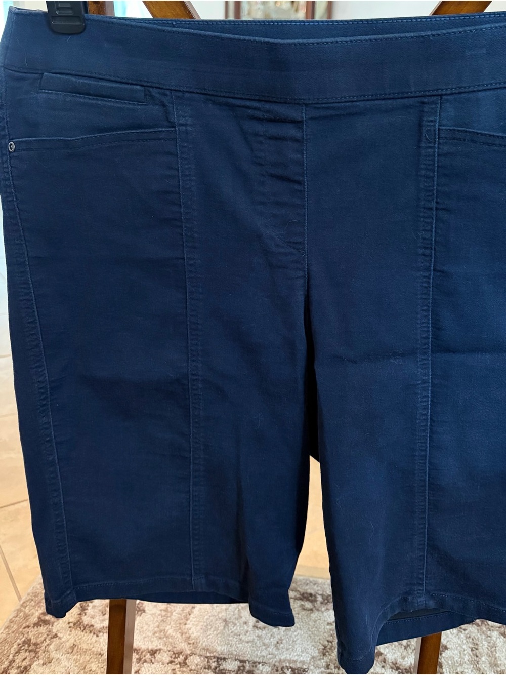 Kim Rogers Navy  Blue Bermuda shorts